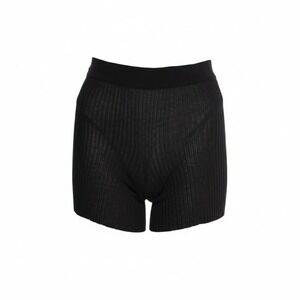 Cecilie Bahnsen Size Large Black Ribbed Knit High Waisted Shorts Women's $371